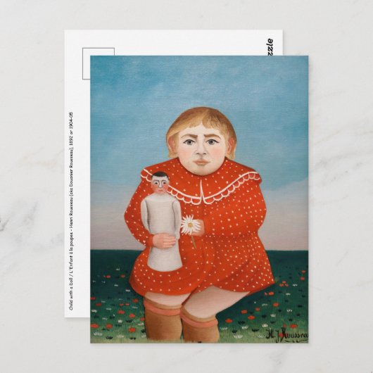 Henri Rousseau - Kind mit Puppe Postkarte (Vorne/Hinten)