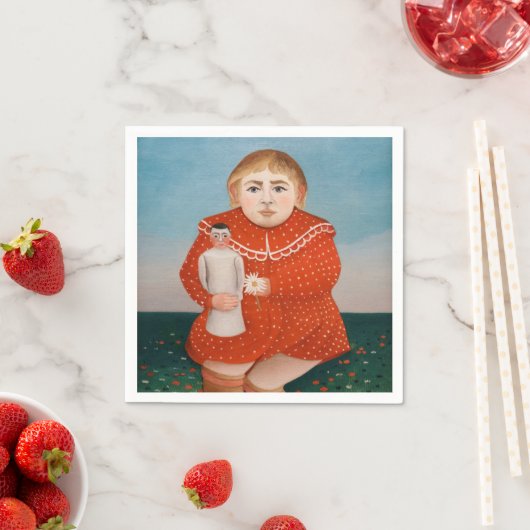 Henri Rousseau - Kind mit Puppe Serviette (Beispiel)