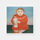 Henri Rousseau - Kind mit Puppe Serviette (Vorderseite)