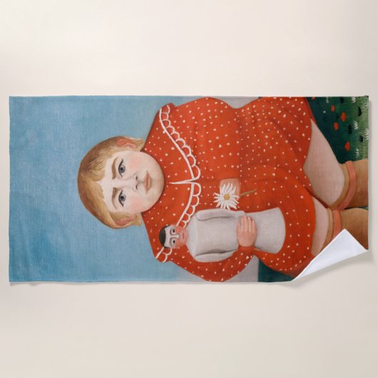 Henri Rousseau - Kind mit Puppe Strandtuch (Vorderseite)