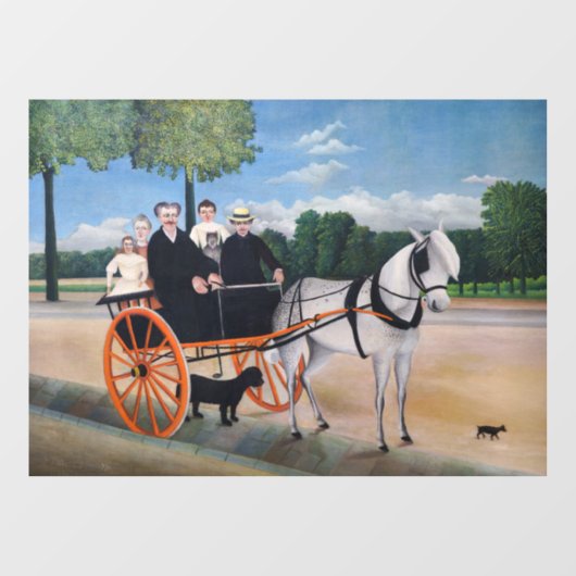 Henri Rousseau - La Carriole du pere Junier Fensteraufkleber (Blatt)