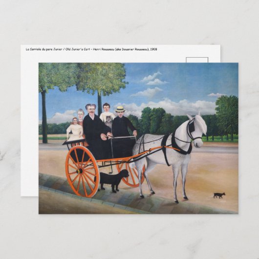 Henri Rousseau - La Carriole du pere Junier Postkarte (Vorne/Hinten)