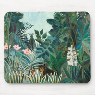 Henri Rousseau Landschaft mit Affen Botanischer Ga Mousepad