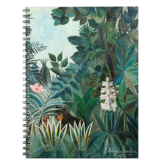 Henri Rousseau Landschaft mit Affen Botanischer Ga Notizblock (Vorderseite)