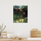 Henri Rousseau Landschaft mit Affen Botanischer Ga Poster (Küche)