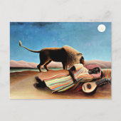 Henri Rousseau Malerei, Schlafen Sinti und Roma Postkarte (Vorderseite)