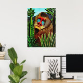 Henri Rousseau - Mandrill im Dschungel Poster (Heimbüro)