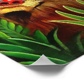 Henri Rousseau Mandrill im Dschungel Vintage Kunst Poster (Ecke)