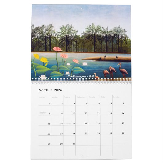 Henri Rousseau Masterpiece Selection Kalender (Mär 2026)