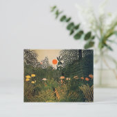 Henri Rousseau - Neger von einem Jaguar angegriffe Postkarte (Stehend Vorderseite)