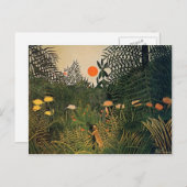 Henri Rousseau - Neger von einem Jaguar angegriffe Postkarte (Vorne/Hinten)