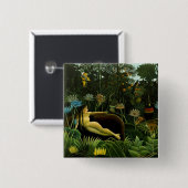 Henri Rousseau Painting Button (Vorne & Hinten)