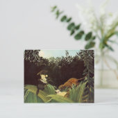 Henri Rousseau - Pfadfinder von einem Tiger angegr Postkarte (Stehend Vorderseite)