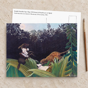 Henri Rousseau - Pfadfinder werden von einem Tiger Postkarte