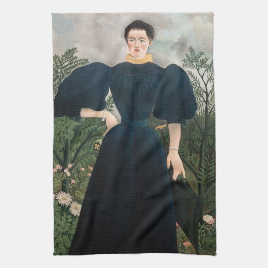 Henri Rousseau - Portrait von Madame M. Geschirrtuch (Vertikal)