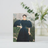 Henri Rousseau - Portrait von Madame M. Postkarte (Stehend Vorderseite)