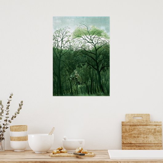 Henri Rousseau - Rendezvous im Waldposter Poster (Küche)