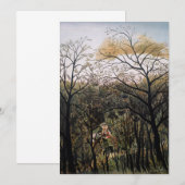 Henri Rousseau - Rendezvous in the Forest Dankeskarte (Vorne/Hinten)