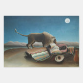 Henri Rousseau Schlafen Sinti und Roma Löwenmalere Geschenkpapier Set (Vorderseite)