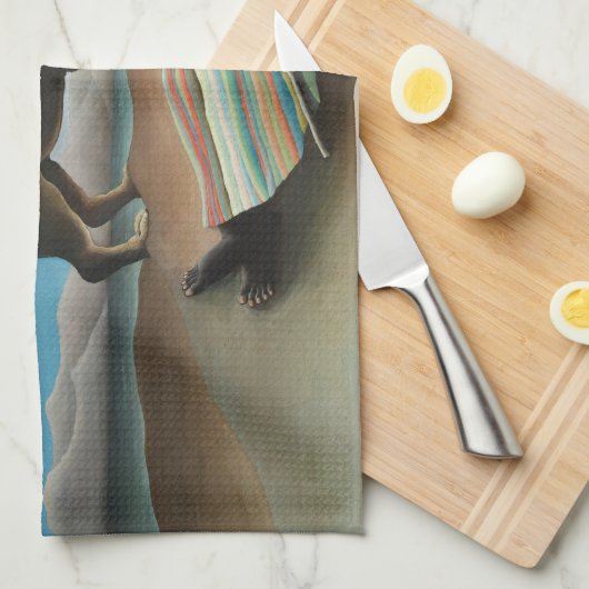 Henri Rousseau Schlafen Sinti und Roma Löwenmalere Geschirrtuch (Viertel Falte)