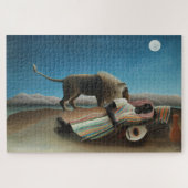 Henri Rousseau Schlafen Sinti und Roma Löwenmalere Puzzle (Horizontal)