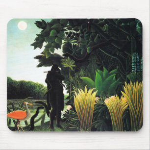 Henri Rousseau-Schlangenbeschwörer-Mausunterlage Mousepad