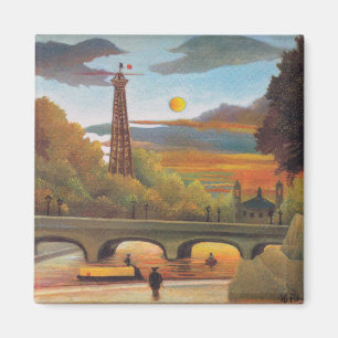 Henri Rousseau - Seine und Eiffelturm bei Sonnenun Magnet