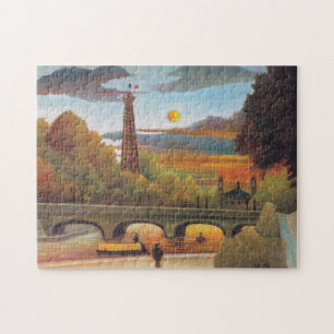 Henri Rousseau - Seine und Eiffelturm bei Sonnenun Puzzle
