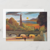 Henri Rousseau - Seine und Eiffelturm im Sonnenunt Dankeskarte (Vorne/Hinten)