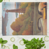 Henri Rousseau - Seine und Eiffelturm im Sonnenunt Geschirrtuch (Gefaltet)