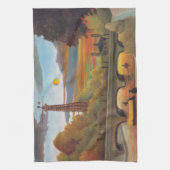 Henri Rousseau - Seine und Eiffelturm im Sonnenunt Geschirrtuch (Vertikal)