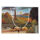 Henri Rousseau - Seine und Eiffelturm im Sonnenunt Große Geschenktüte (Rückseite)