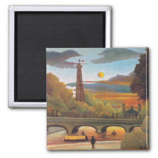 Henri Rousseau - Seine und Eiffelturm im Sonnenunt Magnet