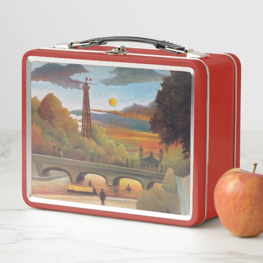 Henri Rousseau - Seine und Eiffelturm im Sonnenunt Metall Brotdose (Beispiel)