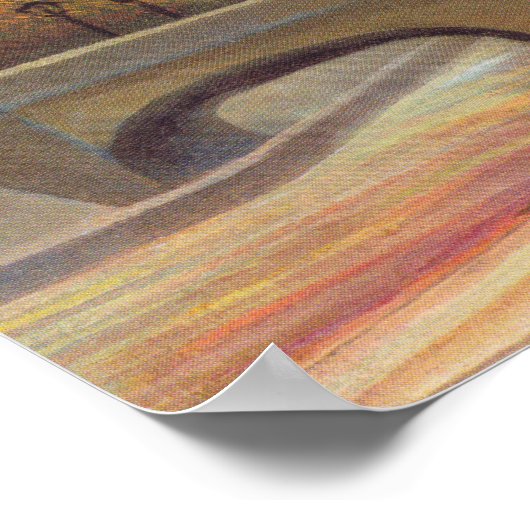 Henri Rousseau - Seine und Eiffelturm im Sonnenunt Poster (Ecke)