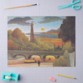 Henri Rousseau - Seine und Eiffelturm im Sonnenunt Seidenpapier (Basteln)