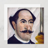 Henri Rousseau - Selbstportrait Dankeskarte (Vorne/Hinten)