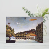 Henri Rousseau - Sevres Brücke & Hügel von Clamart Dankeskarte (Stehend Vorderseite)