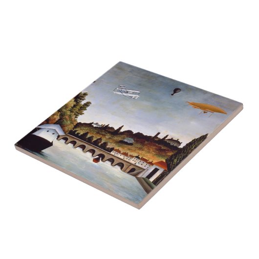 Henri Rousseau - Sevres Brücke & Hügel von Clamart Fliese (Seite)