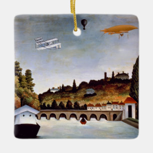Henri Rousseau - Sevres Brücke & Hügel von Clamart Keramikornament