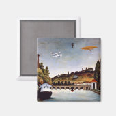 Henri Rousseau - Sevres Brücke & Hügel von Clamart Magnet (Vorderseite/Rückseite)