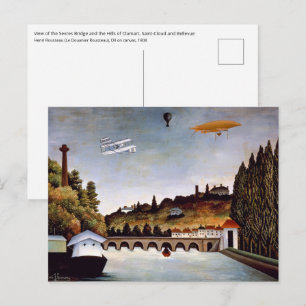 Henri Rousseau - Sevres Brücke & Hügel von Clamart Postkarte