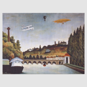 Henri Rousseau - Sevres Brücke & Hügel von Clamart Seidenpapier