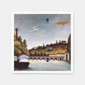 Henri Rousseau - Sevres Brücke & Hügel von Clamart Serviette (Vorderseite)