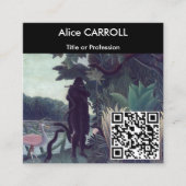 Henri Rousseau - The Snake Charmer - QR-Code Quadratische Visitenkarte (Vorderseite)