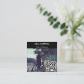 Henri Rousseau - The Snake Charmer - QR-Code Quadratische Visitenkarte (Stehend Vorderseite)