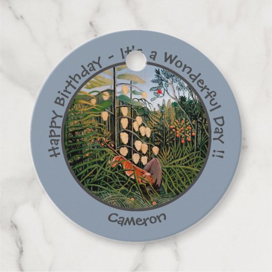 Henri Rousseau Tiger & Bull Party Items Collection Geschenkanhänger (Vorderseite)