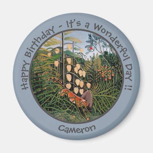 Henri Rousseau Tiger & Bull Party Items Collection Magnet (Vorne)