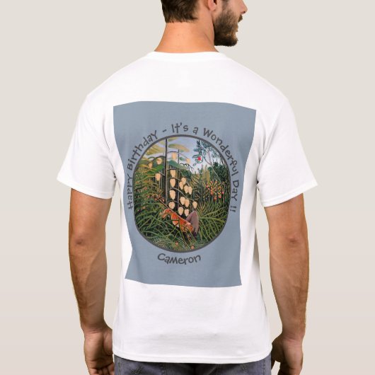 Henri Rousseau Tiger & Bull Party Items Collection T-Shirt (Rückseite)