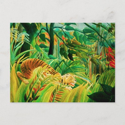 Henri Rousseau Tiger im Tropensturm Postkarte (Vorderseite)